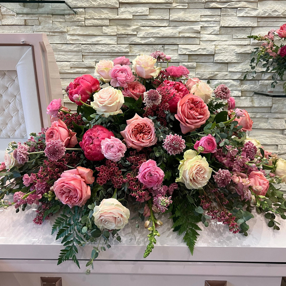Blushing Tribute Floral Arrangement Package