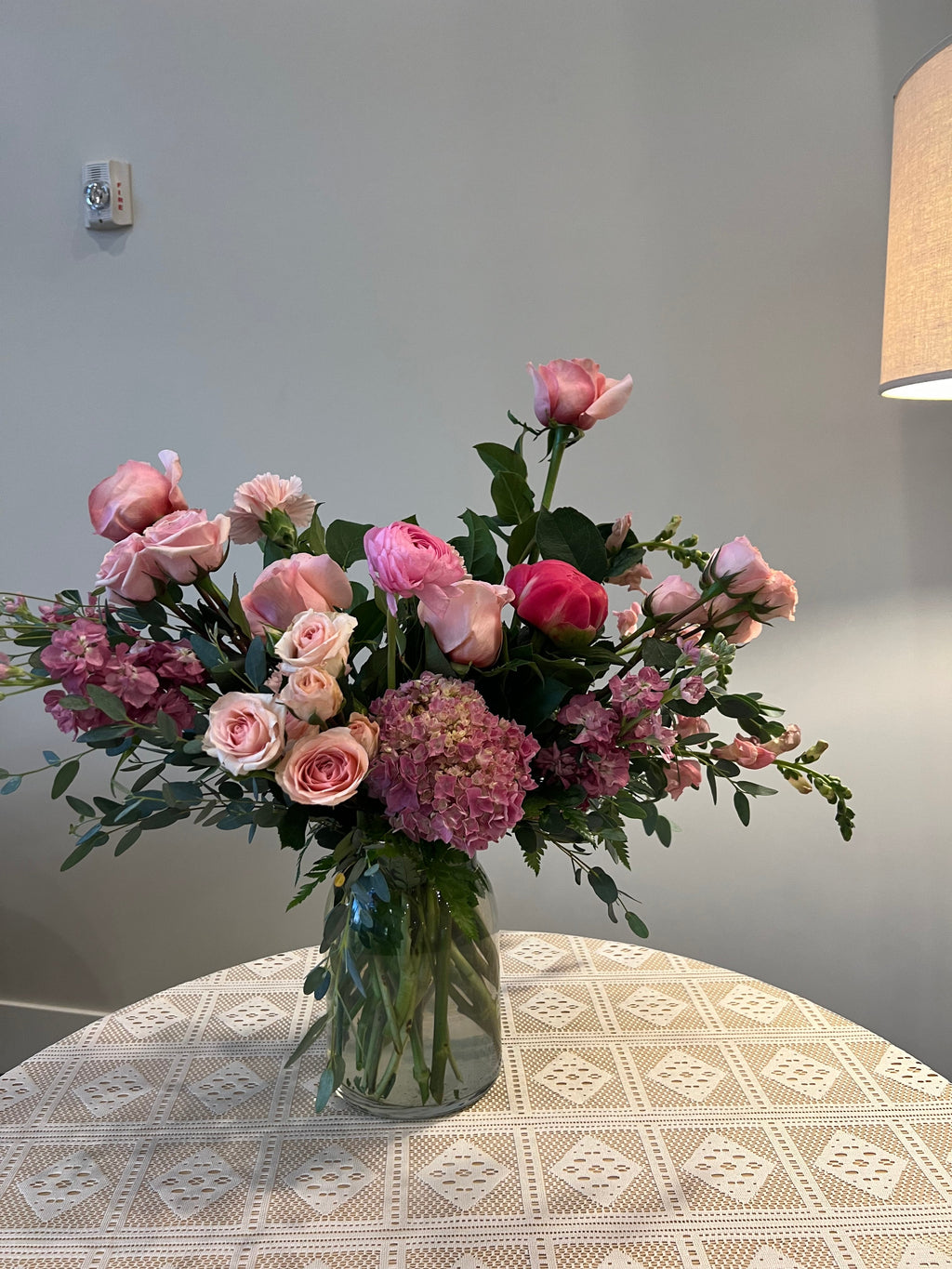 Blushing Tribute Floral Arrangement Package